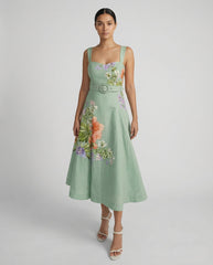 Cove Buckle Belt Midi Dress