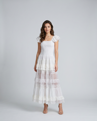 Long Dress White Cotton ref 115D