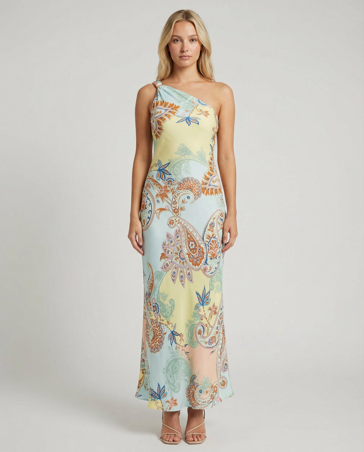 Yuti One Shoulder Sash Dress