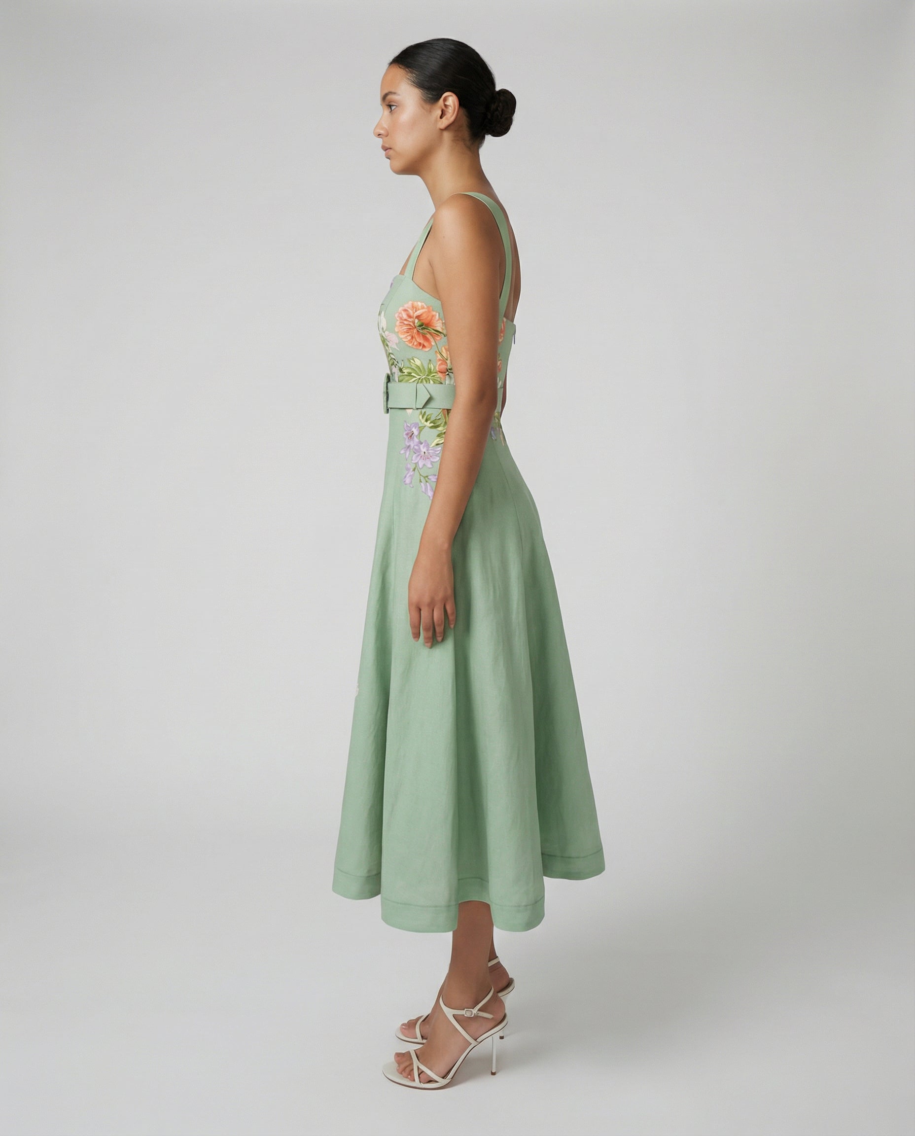 Cove Buckle Belt Midi Dress