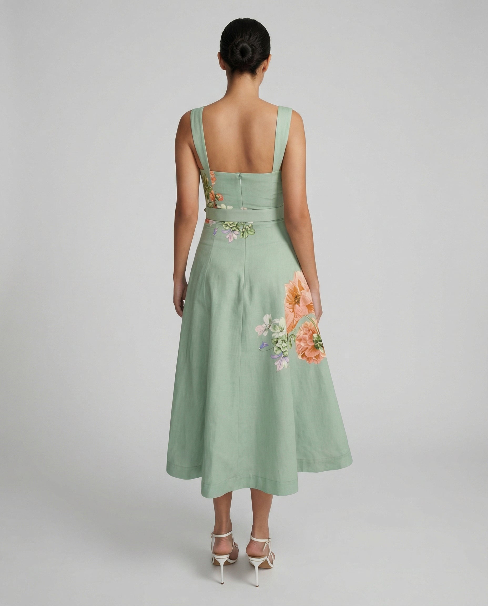 Cove Buckle Belt Midi Dress