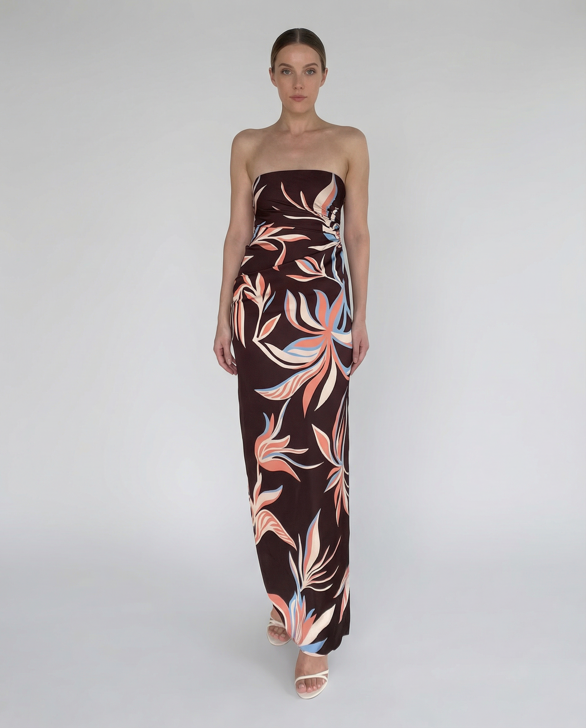 Fern Tube Ruched Maxi Dress