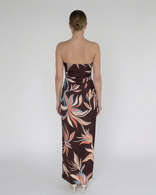 Fern Tube Ruched Maxi Dress