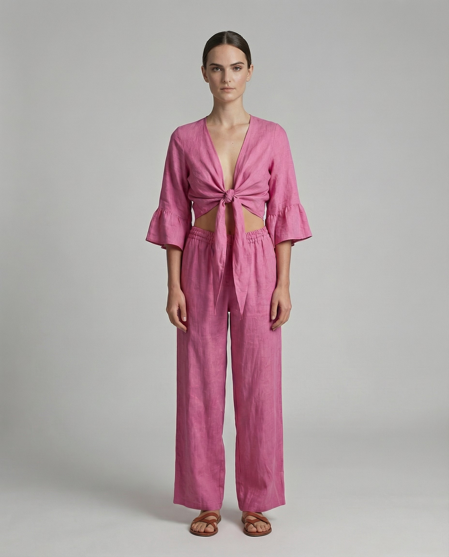 Bolero Nodo Centrale Linen Top