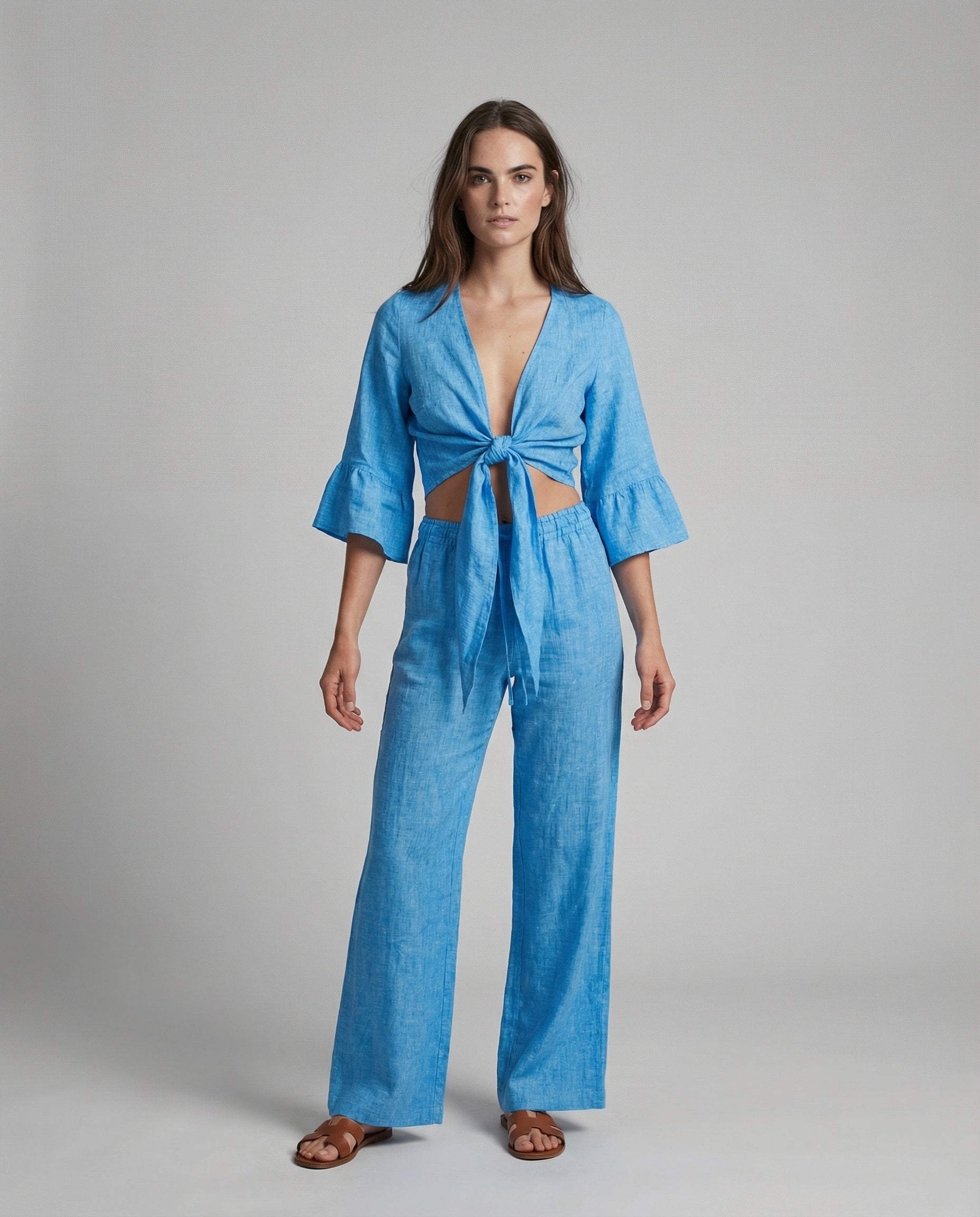Bolero Nodo Centrale Linen Top