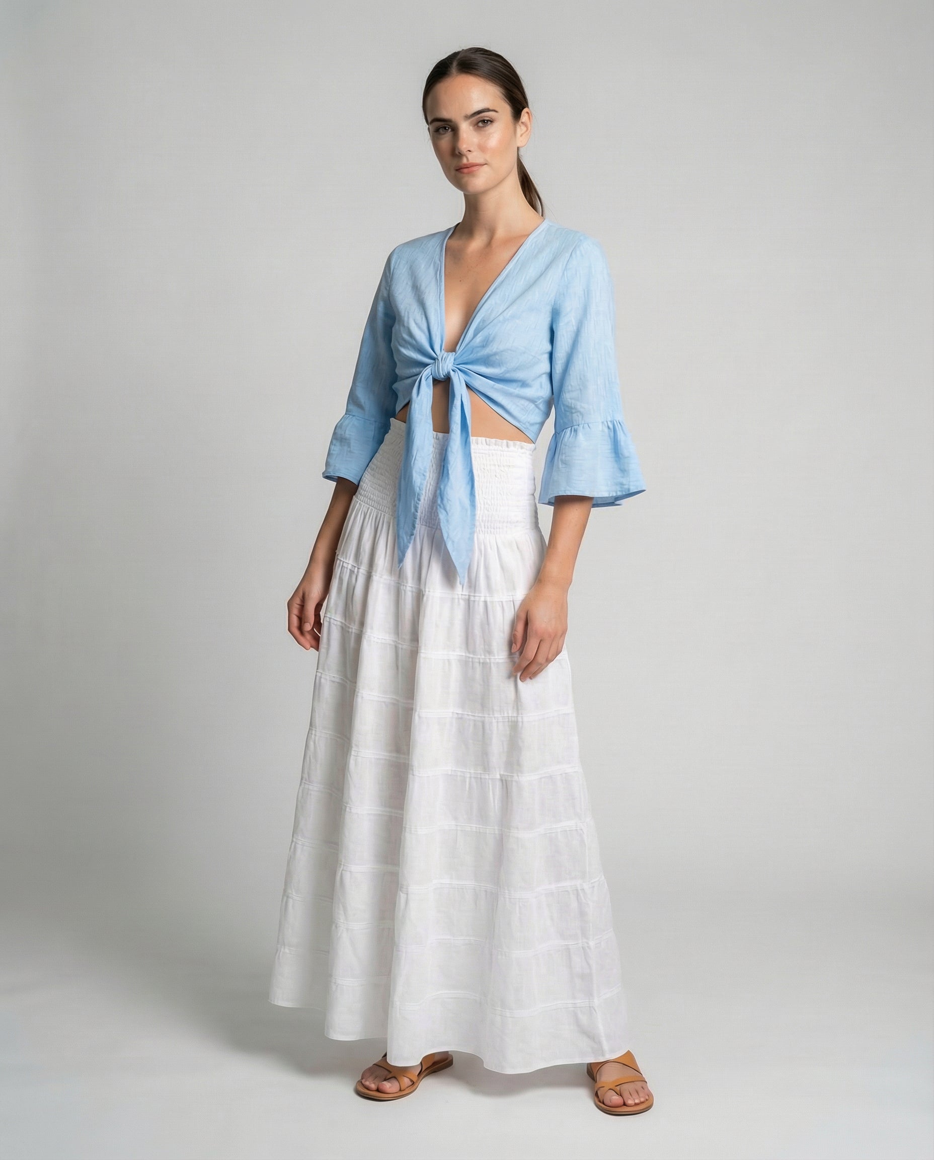 Bolero Nodo Centrale Linen Top