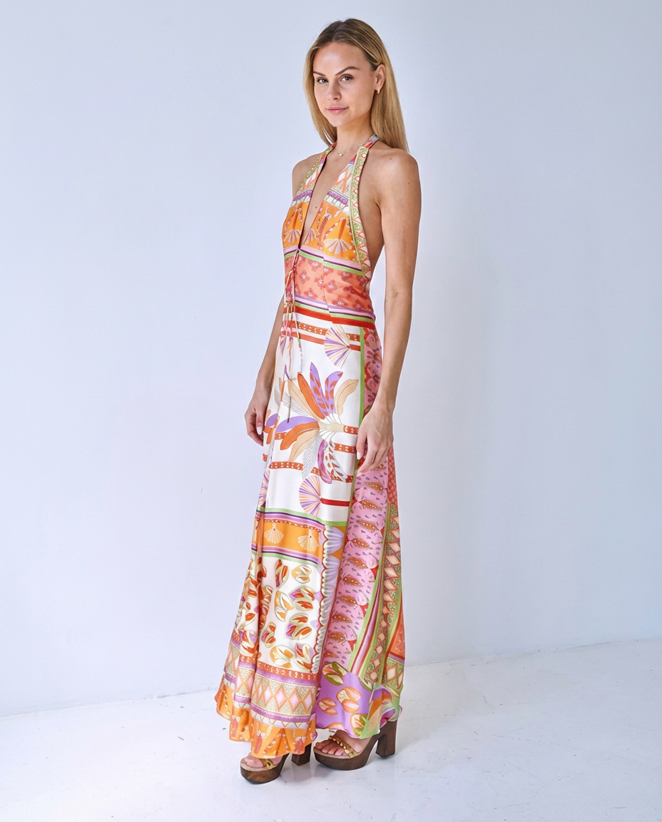 Paris Poolside Gossip Silk Dress 202C