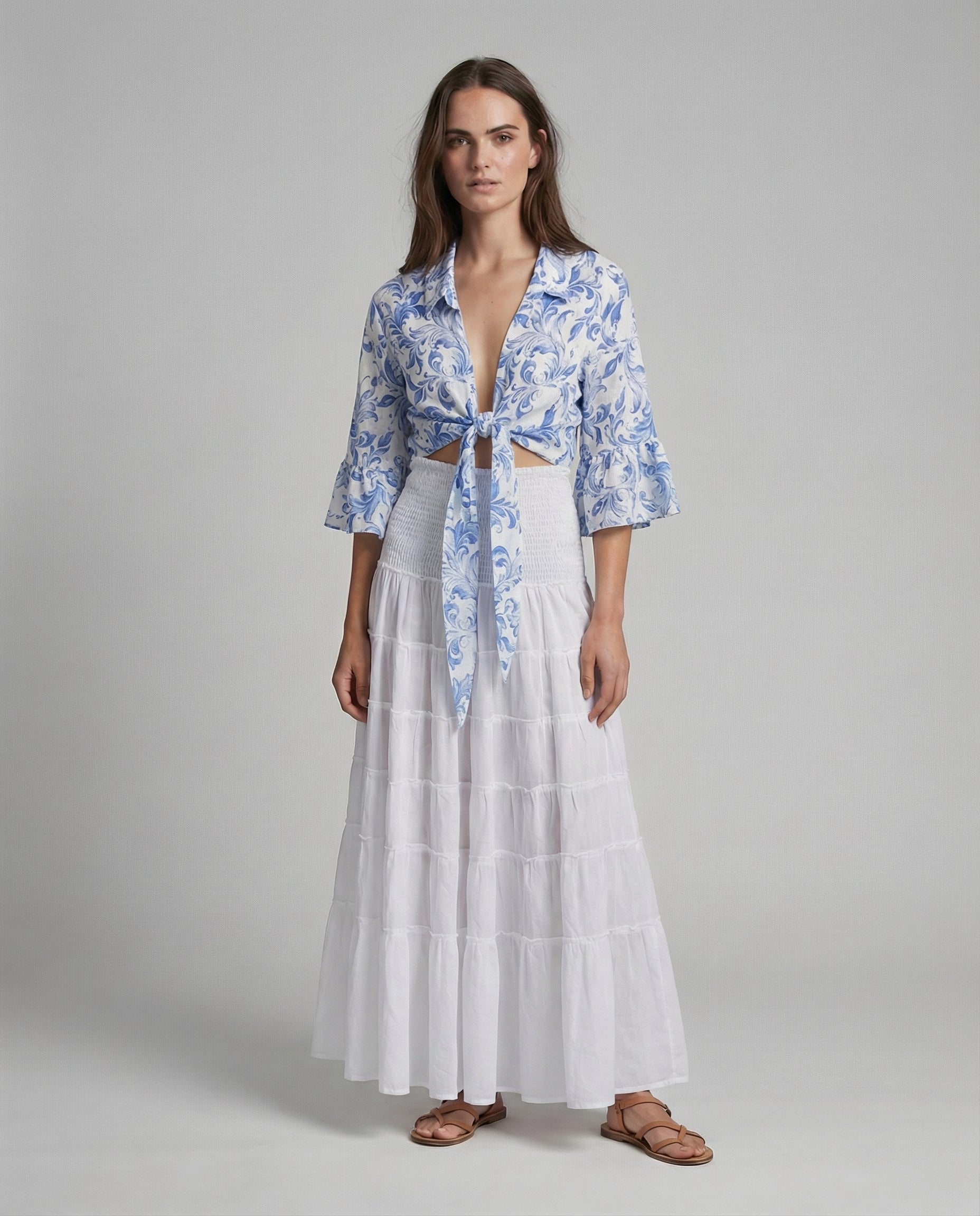 Bolero Nodo Centrale Linen Top
