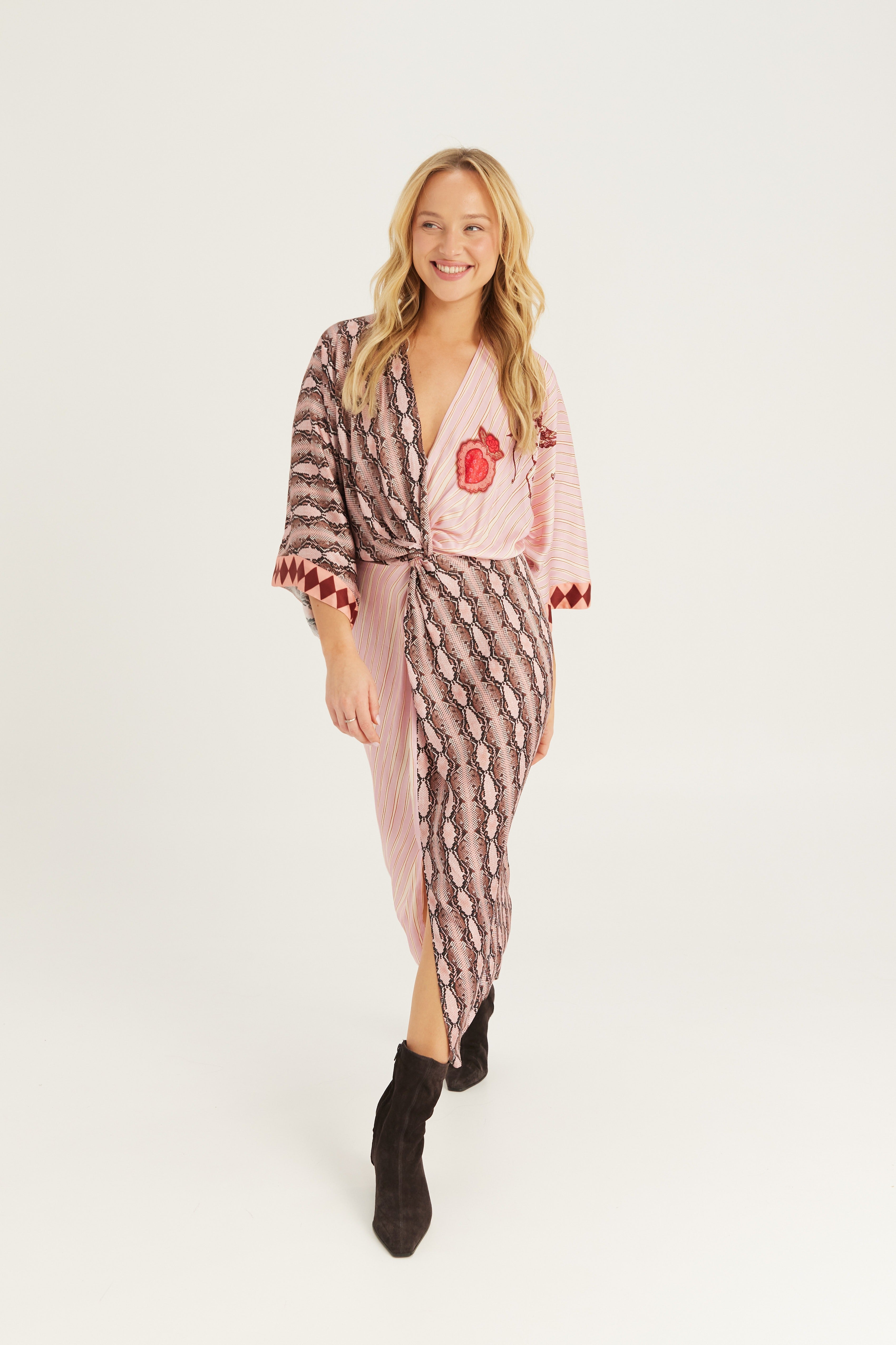 Camila Twisted Dress Red Aura