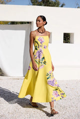 Vama Paneled Midi Dress