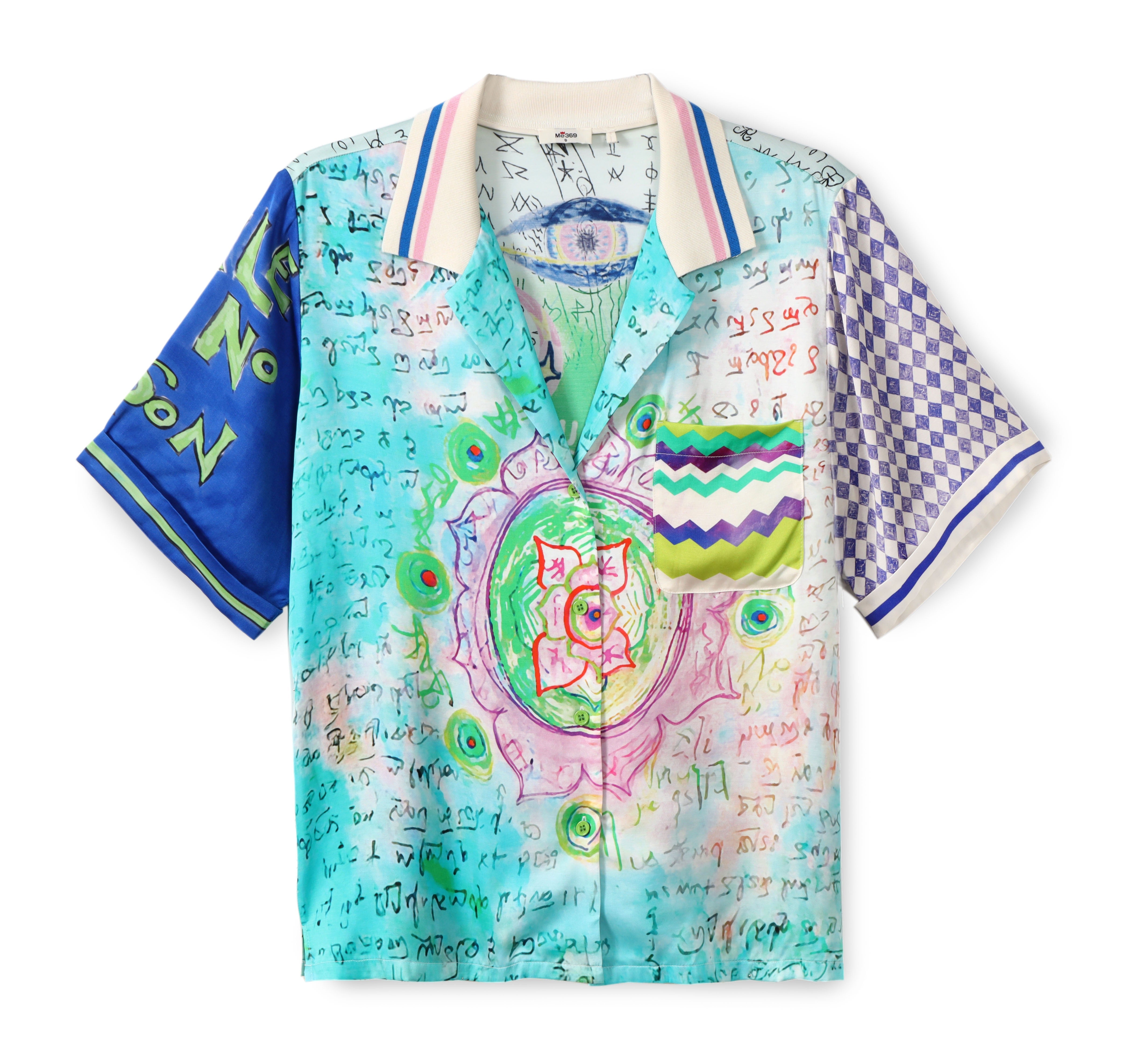 Aya Knit Runic Whisper Collar Shirt