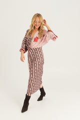 Camila Twisted Dress Red Aura