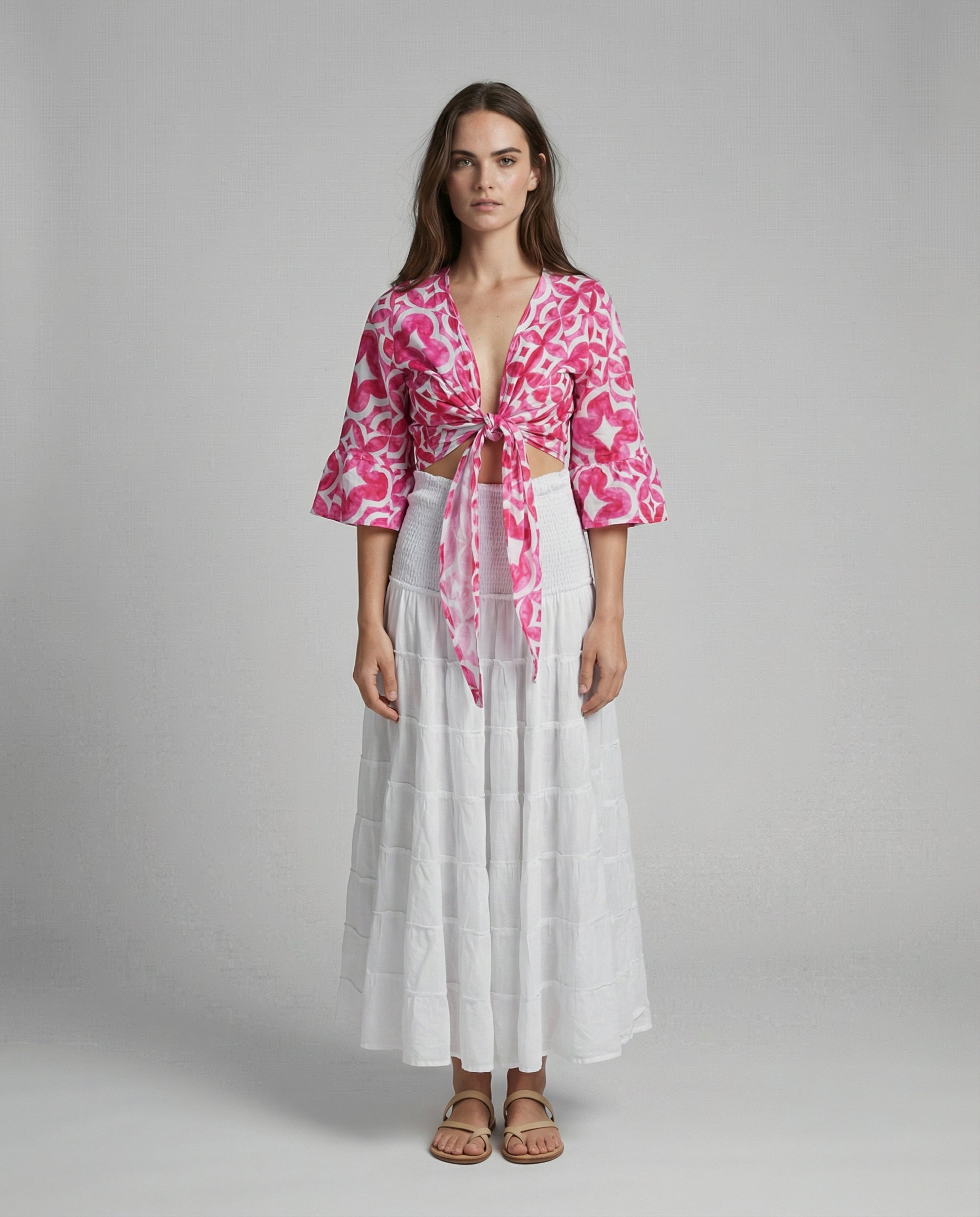 Bolero Nodo Centrale Linen Top